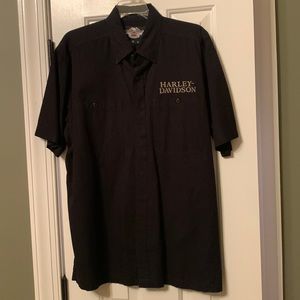 Harley Davidson shout sleeve button down